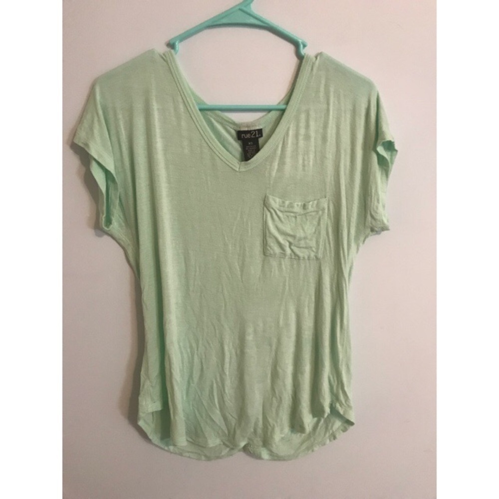 Light Mint Green Rue21 Pocket Tee
